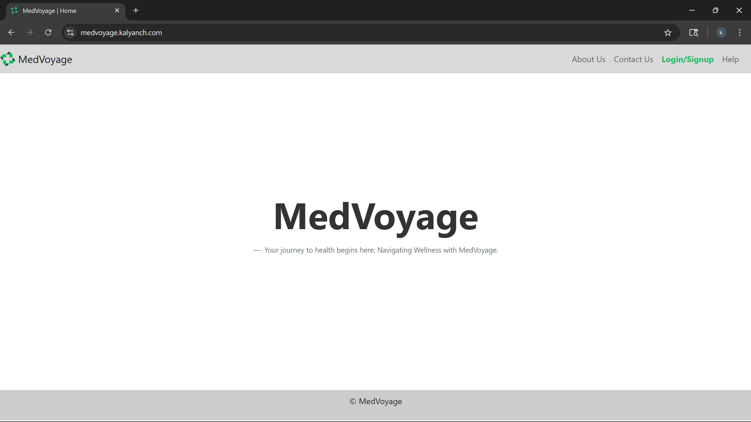 MedVoyage exposed using Cloudflare Tunnel